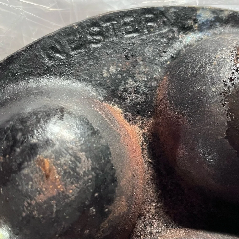 Vintage Cast Iron Danish Æbleskiver Muffin Pan Western Munk Pre Griswold
